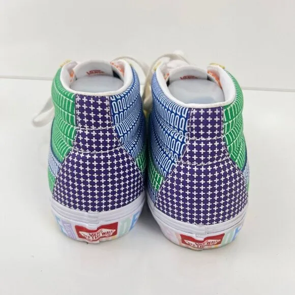Vans High Top Pride Canvas Skateboard Sneakers Multi Color Womens  10