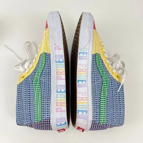 Vans High Top Pride Canvas Skateboard Sneakers Multi Color Womens  10