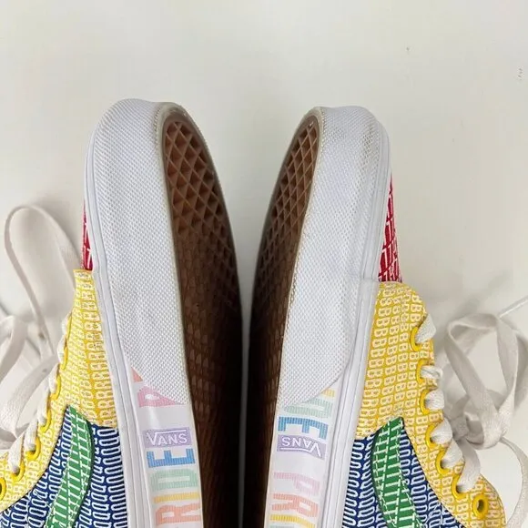 Vans High Top Pride Canvas Skateboard Sneakers Multi Color Womens  10