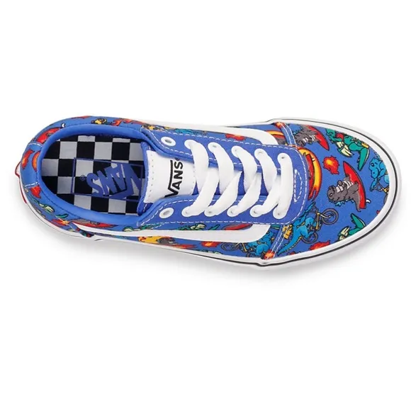Vans Kids Ward Dragon Print Canvas Sneakers