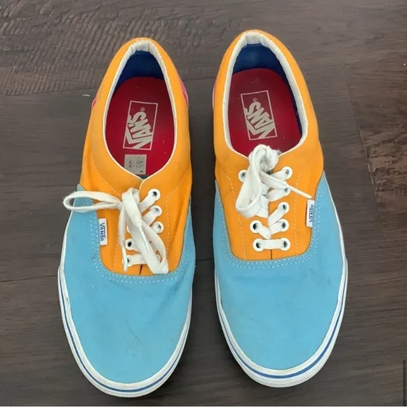 VANS MENS ERA SNEAKERS CANVAS LOW TOP MULTICOLORED LACE UP RETRO 9.5
