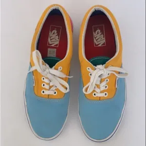 VANS MENS ERA SNEAKERS CANVAS LOW TOP MULTICOLORED LACE UP RETRO 9.5