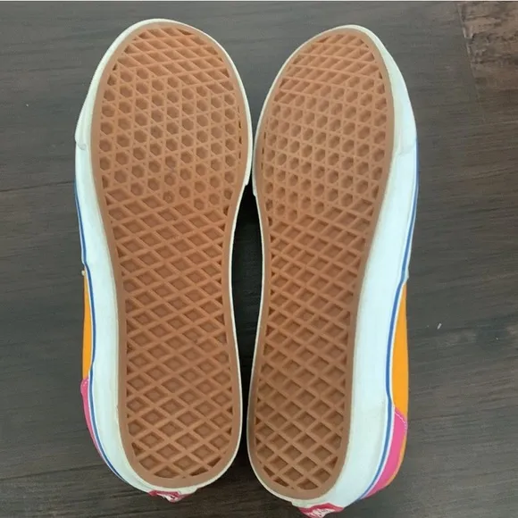 VANS MENS ERA SNEAKERS CANVAS LOW TOP MULTICOLORED LACE UP RETRO 9.5
