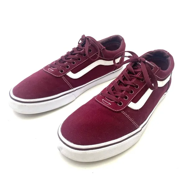 Vans Men’s Old Skool Off the Wall Burgundy/White Sneakers