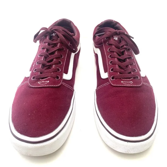 Vans Men’s Old Skool Off the Wall Burgundy/White Sneakers