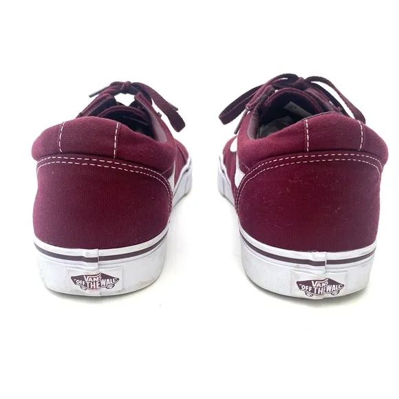 Vans Men’s Old Skool Off the Wall Burgundy/White Sneakers