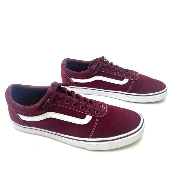 Vans Men’s Old Skool Off the Wall Burgundy/White Sneakers
