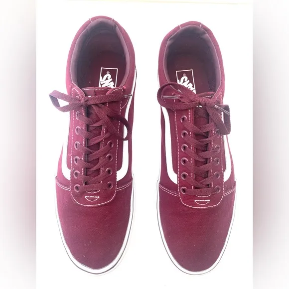 Vans Men’s Old Skool Off the Wall Burgundy/White Sneakers
