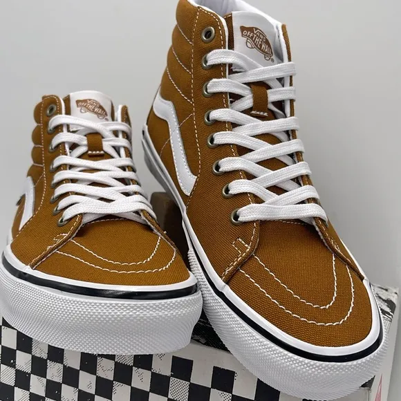 Vans Men’s Skate Sk8-Hi Canvas Golden BrownVN0A5FCC1M7 Sneakers