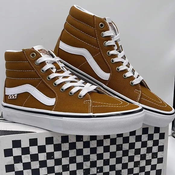 Vans Men’s Skate Sk8-Hi Canvas Golden BrownVN0A5FCC1M7 Sneakers