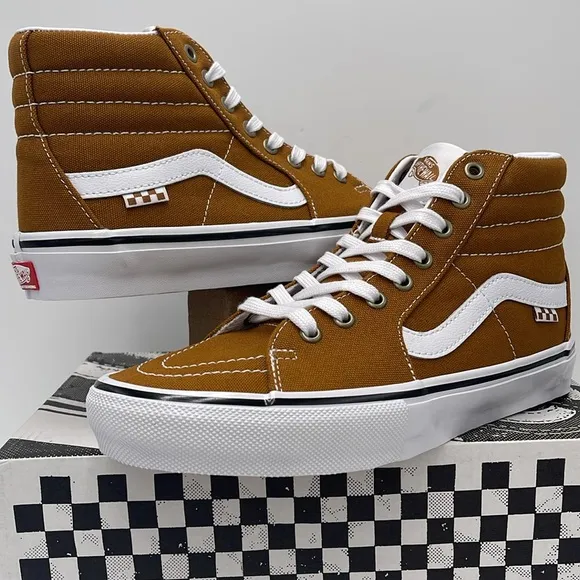Vans Men’s Skate Sk8-Hi Canvas Golden BrownVN0A5FCC1M7 Sneakers