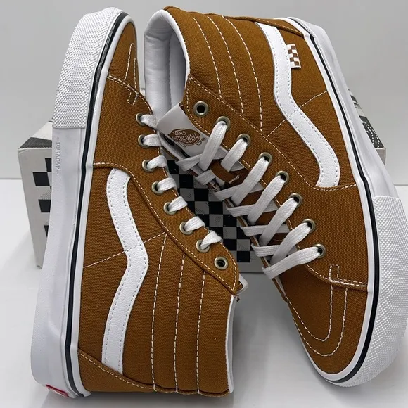 Vans Men’s Skate Sk8-Hi Canvas Golden BrownVN0A5FCC1M7 Sneakers