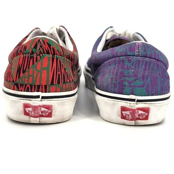 Vans MoMA x Era Faith Ringgolds Feminist Posters Sneakers Mens Size 10 Red Black