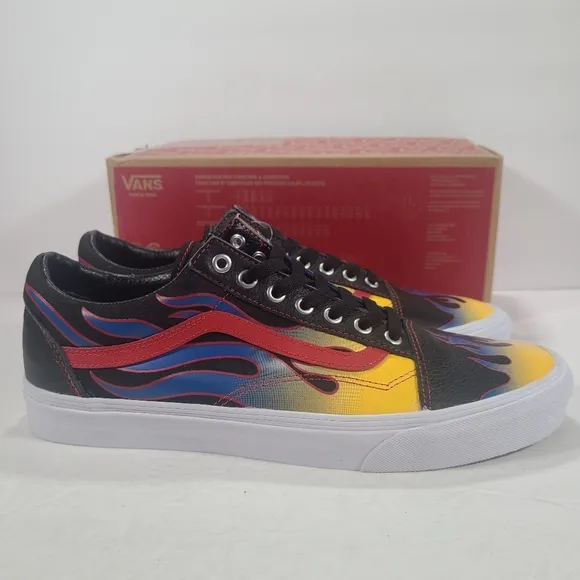 Vans Old Skool Racer Black Red Sneakers Men's Size 11.5