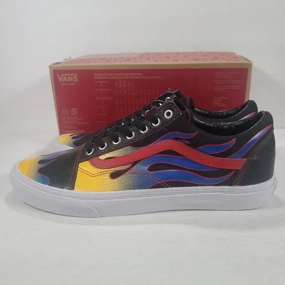 Vans Old Skool Racer Black Red Sneakers Men's Size 11.5