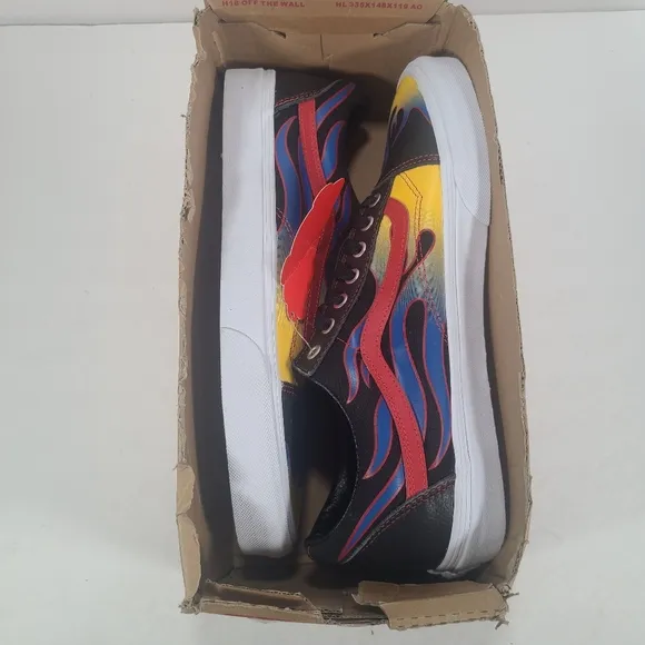 Vans Old Skool Racer Black Red Sneakers Men's Size 11.5