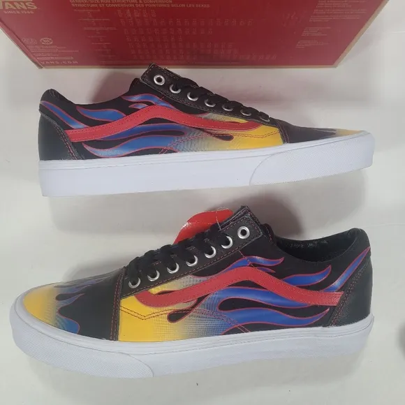Vans Old Skool Racer Black Red Sneakers Men's Size 11.5