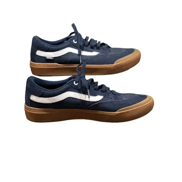 Vans Old Skool Shoe Navy Suede with White Stripe Style 721356 Size Mens 10.5 US