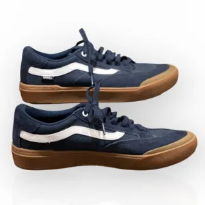 Vans Old Skool Shoe Navy Suede with White Stripe Style 721356 Size Mens 10.5 US