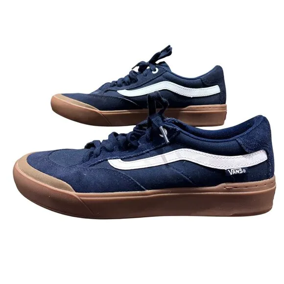 Vans Old Skool Shoe Navy Suede with White Stripe Style 721356 Size Mens 10.5 US