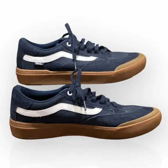 Vans Old Skool Shoe Navy Suede with White Stripe Style 721356 Size Mens 10.5 US