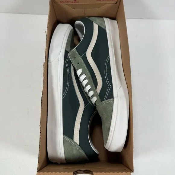 Vans Old Skool Tri-Tone Green Sneakers Men Size 10.5