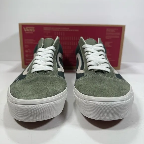 Vans Old Skool Tri-Tone Green Sneakers Men Size 10.5