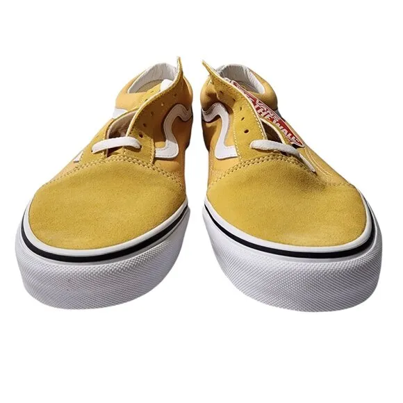Vans OLD SKOOL Unisex Canvas Suede Skateboard Sneakers Ochre/True White Size 12