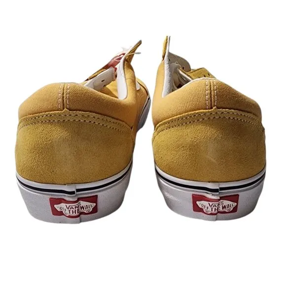 Vans OLD SKOOL Unisex Canvas Suede Skateboard Sneakers Ochre/True White Size 12