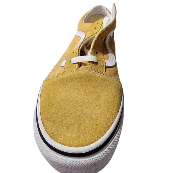Vans OLD SKOOL Unisex Canvas Suede Skateboard Sneakers Ochre/True White Size 12