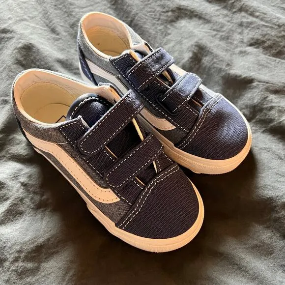Vans Old Skool V Chambray Canvas Sneakers