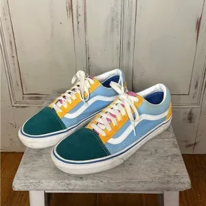 Vans Old Skool Yacht Club Mens Womens Suede Canvas colorblock rainbow sneakers