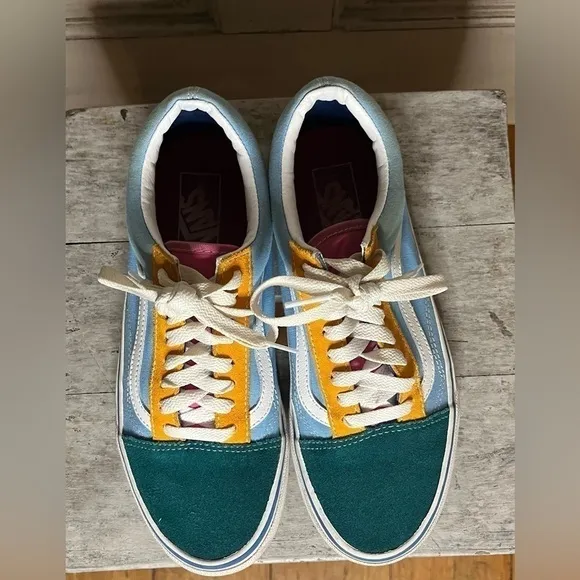 Vans Old Skool Yacht Club Mens Womens Suede Canvas colorblock rainbow sneakers