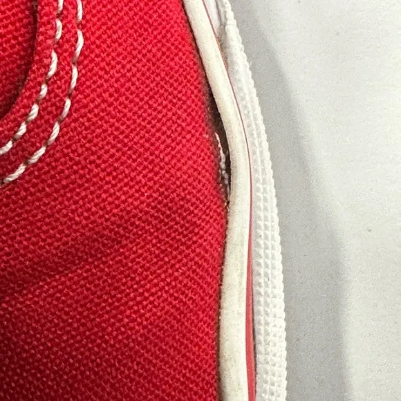 Vans Red Canvas Sneakers pre owned