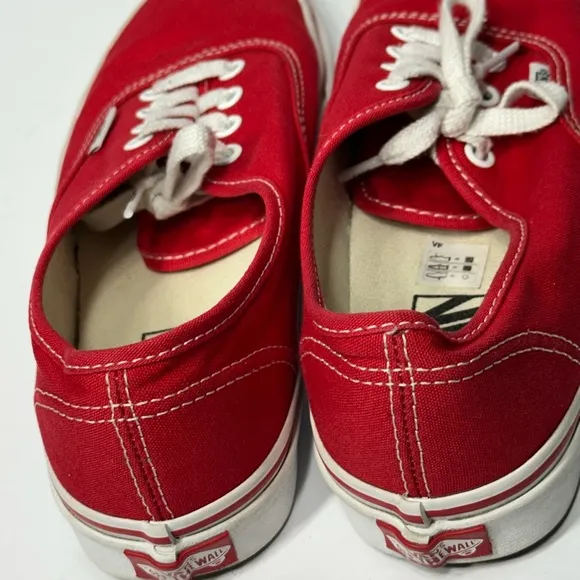 Vans Red Canvas Sneakers pre owned