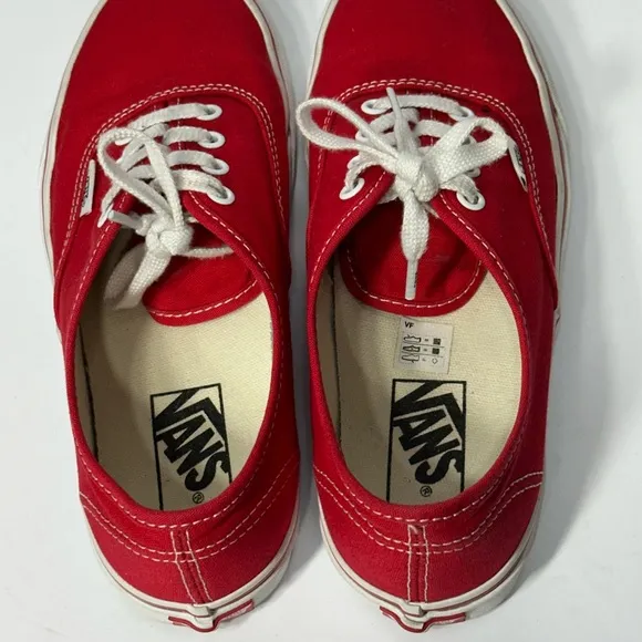 Vans Red Canvas Sneakers pre owned