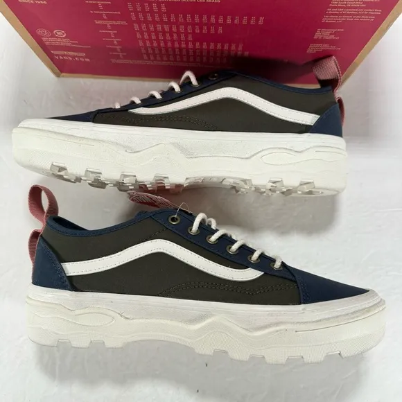 Vans Sentry Old Skool Waxed Canvas Forest Night Platform Sneakers Women Size 10