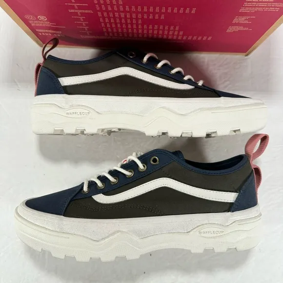 Vans Sentry Old Skool Waxed Canvas Forest Night Platform Sneakers Women Size 10