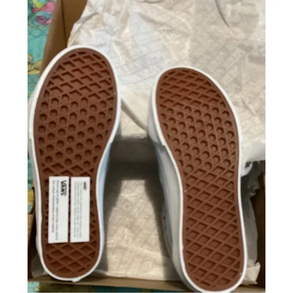VANS ~SEQUIN PATCH HI-ZIP SNEAKERS (NWT)