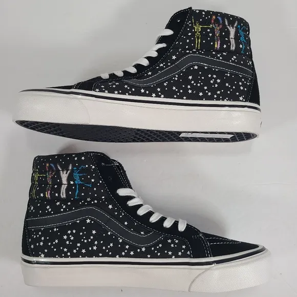 Vans Sk8-Hi 38 DX Anaheim Factory Cosmic Love Black White Sneakers Women’s 10.5
