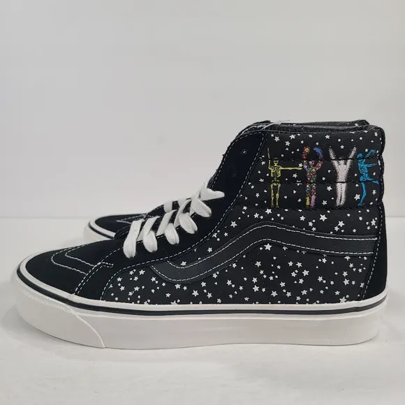 Vans Sk8-Hi 38 DX Anaheim Factory Cosmic Love Black White Sneakers Women’s 10.5