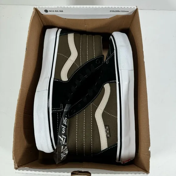 Vans Sk8-Hi Black Olive Sneakers Women’s Size 9 Men’s Size 7.5