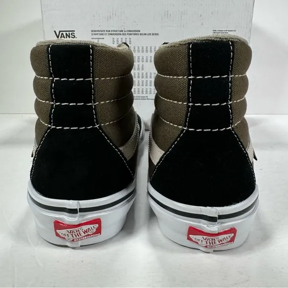 Vans Sk8-Hi Black Olive Sneakers Women’s Size 9 Men’s Size 7.5