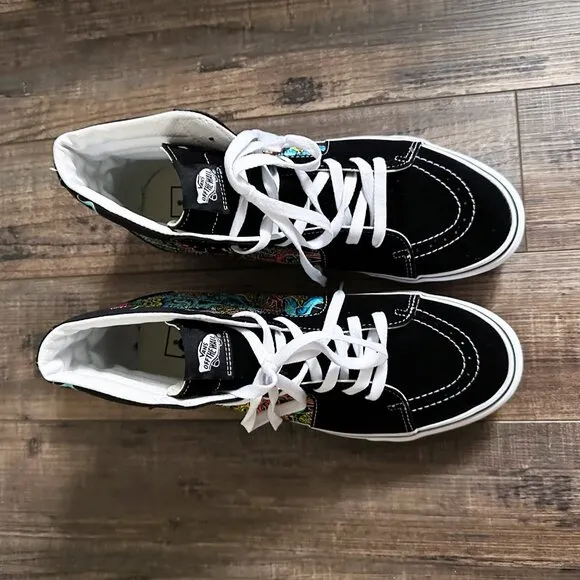 Vans Sk8-Hi Black Underwater Suede Canvas Mens Size 11.5 VN0A4BV6RQ5 Sneakers