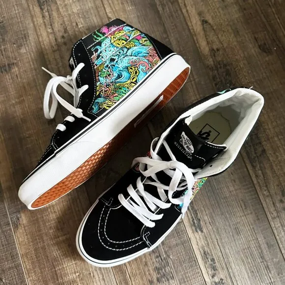 Vans Sk8-Hi Black Underwater Suede Canvas Mens Size 11.5 VN0A4BV6RQ5 Sneakers