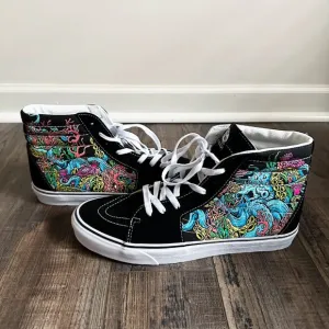 Vans Sk8-Hi Black Underwater Suede Canvas Mens Size 11.5 VN0A4BV6RQ5 Sneakers