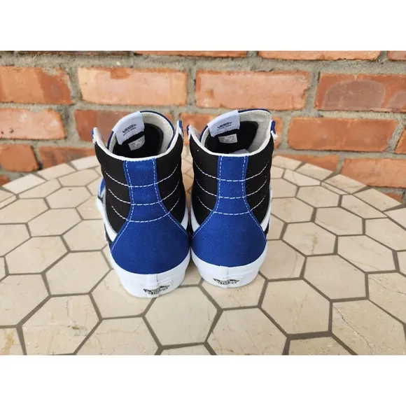 Vans Sk8-Hi Bolt Suede Canvas True Blue Black Size US 9.5 Men New VN0A5JIVTBB