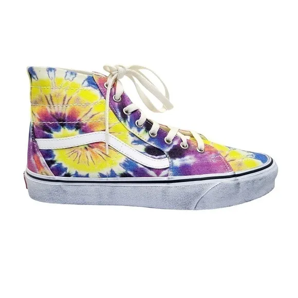 VANS SK8-HI Tapered Skate Shoe Washed Tie Dye Canvas Sneakers Men's 11.5