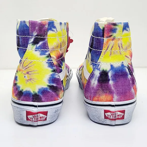 VANS SK8-HI Tapered Skate Shoe Washed Tie Dye Canvas Sneakers Men's 11.5