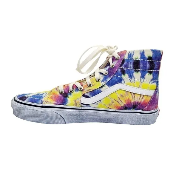 VANS SK8-HI Tapered Skate Shoe Washed Tie Dye Canvas Sneakers Men's 11.5